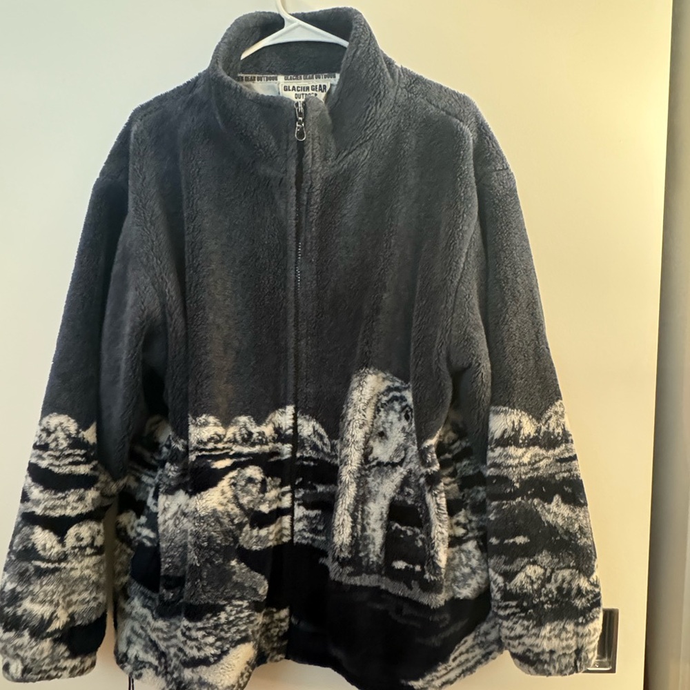 Glacier Gear Vintage Poler Bear Sweater Size Large